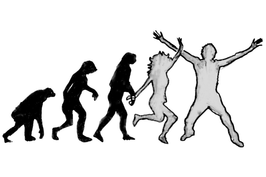 Grafik: vom frühen Menschen zum Tänzer